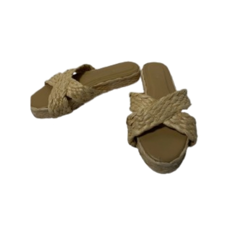 Kaanas Azurita Woven Platform Slides Sandals Women’s Raffia Espadrille Summer - Picture 3 of 5